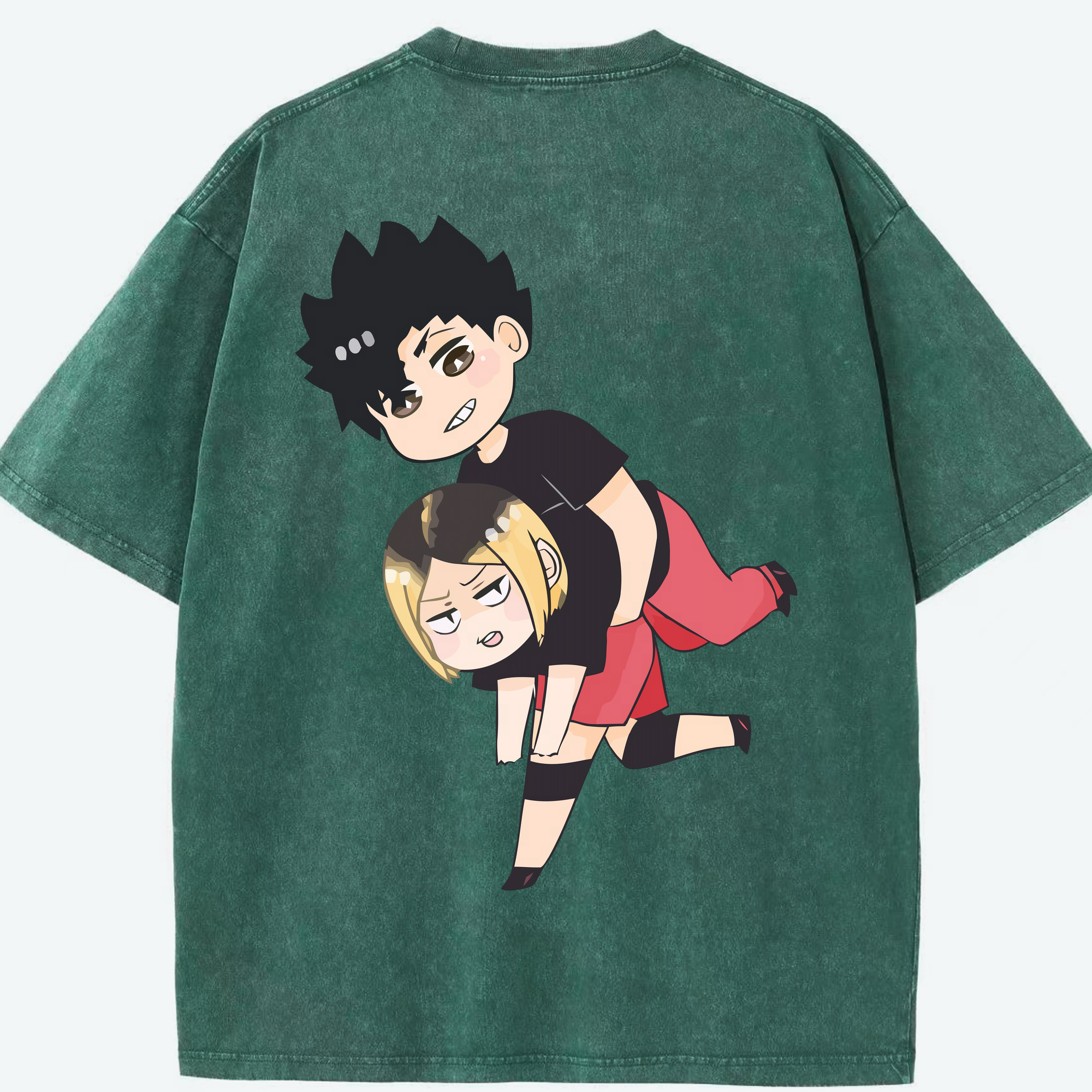 （画像用） ハイキュー!! Haikyu!! 綿100% ヴィンテージ風 半袖Tシャツ（背面プリント）